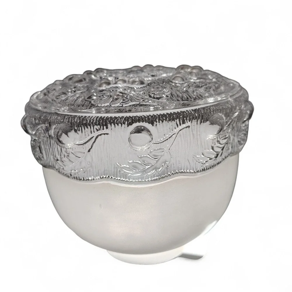Vintage Glass Ceiling Light Shade Embossed Floral‎ Globe Frosted Diffuser 8x7